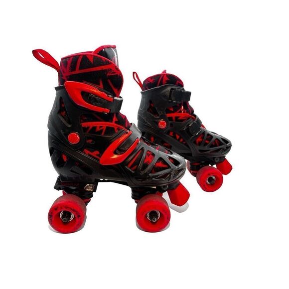 Roller derby Adjustable Red & Black Quad Roller Skates – Youth Size 12-2 - Picture 7 of 9